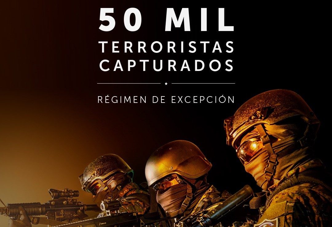 Terroristas capturados durante Régimen de Excepción superan los 50 mil