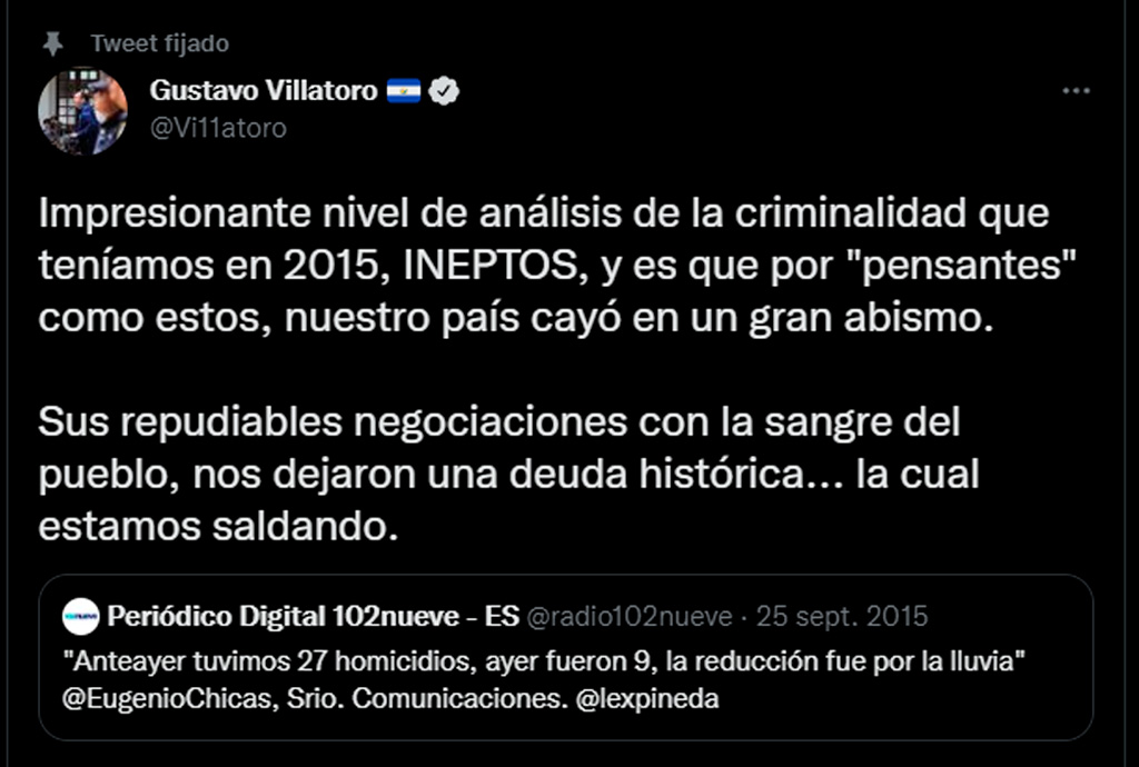 Lluvias eran causa de reducción de homicidios, según gobiernos anteriores