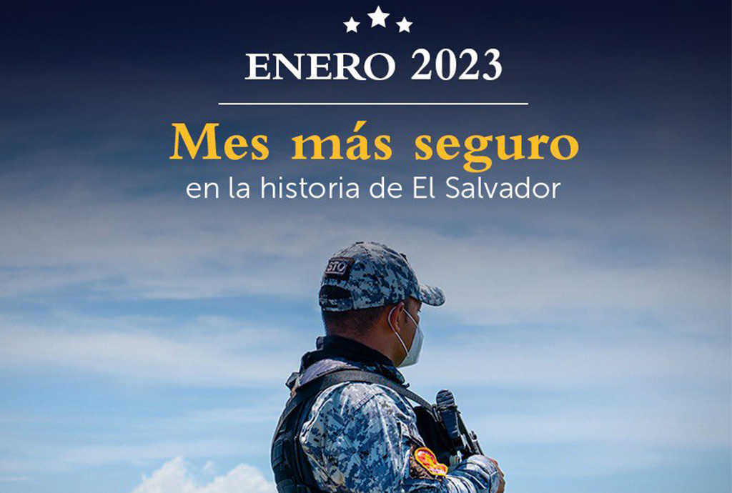 Enero 2023 el mes más seguro en la historia de El Salvador