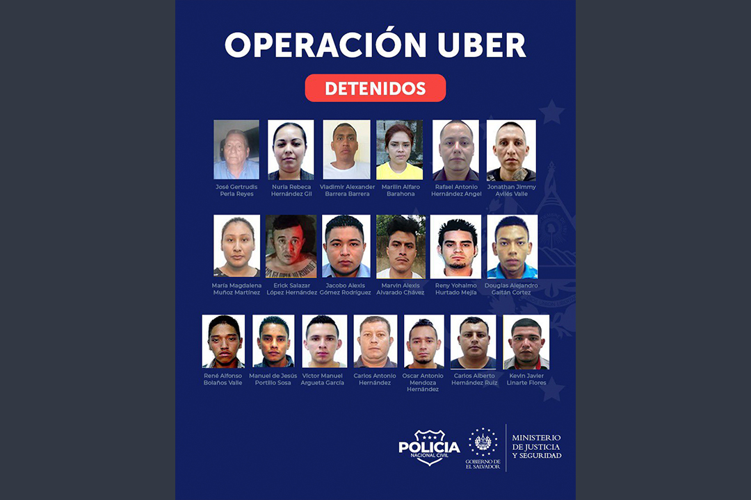 Policía realiza “Operación Uber” y desarticula estructura que operaba en 7 departamentos del país