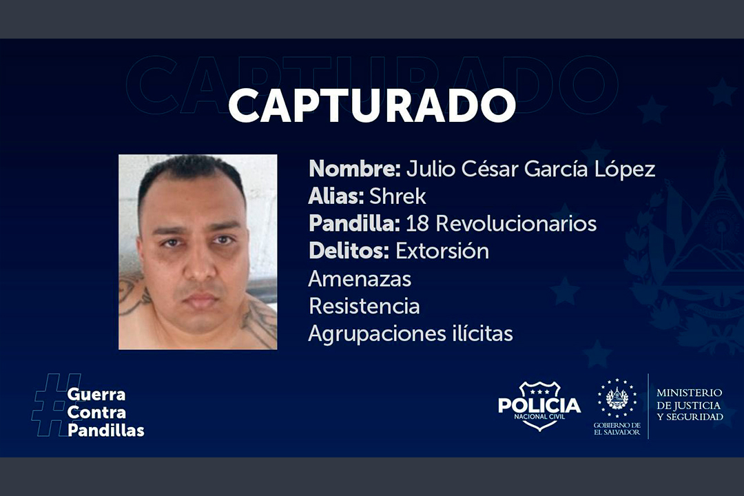 Policía captura a pandillero que en el pasado fue liberado seis veces pese a su récord delictivo