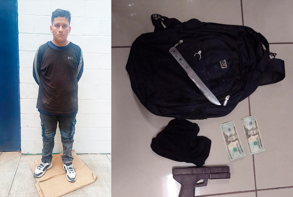 Menor que asaltaba con pistola de cartón será acusado de robo