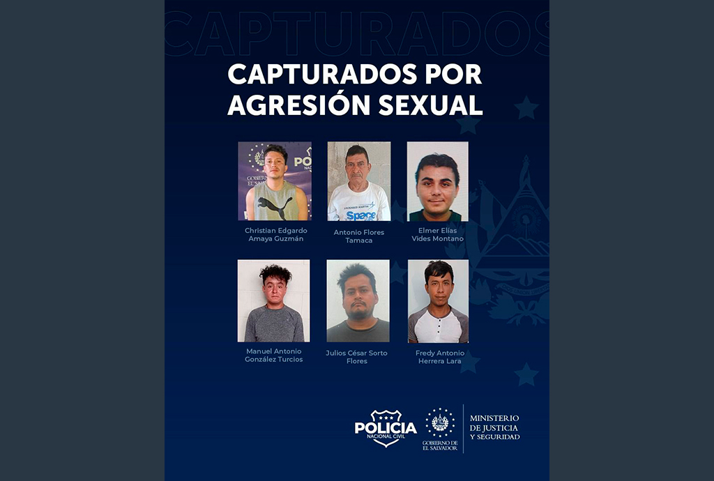 Policía captura a seis agresores sexuales
