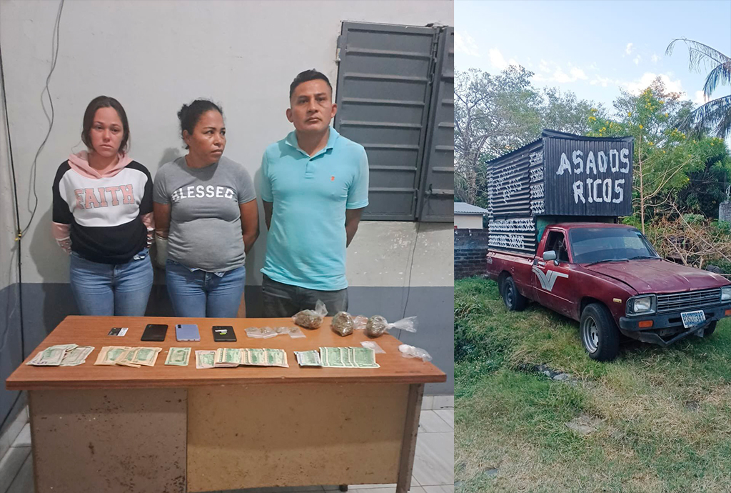 Tres detenidos en flagrancia por transportar drogas cristalizadas y porciones de marihuana