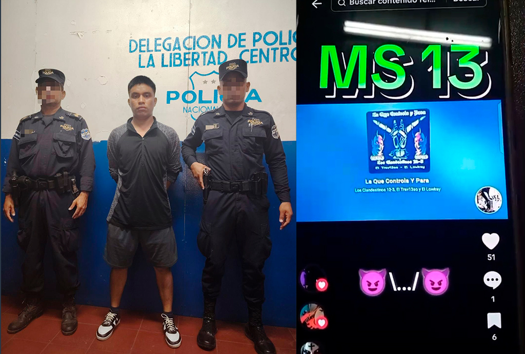 Policía captura a pandilleros a quien se incautó un chaleco antibalas