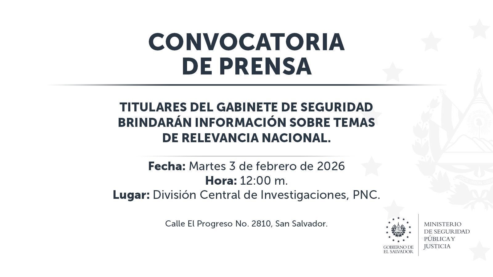 Convocatoria de prensa