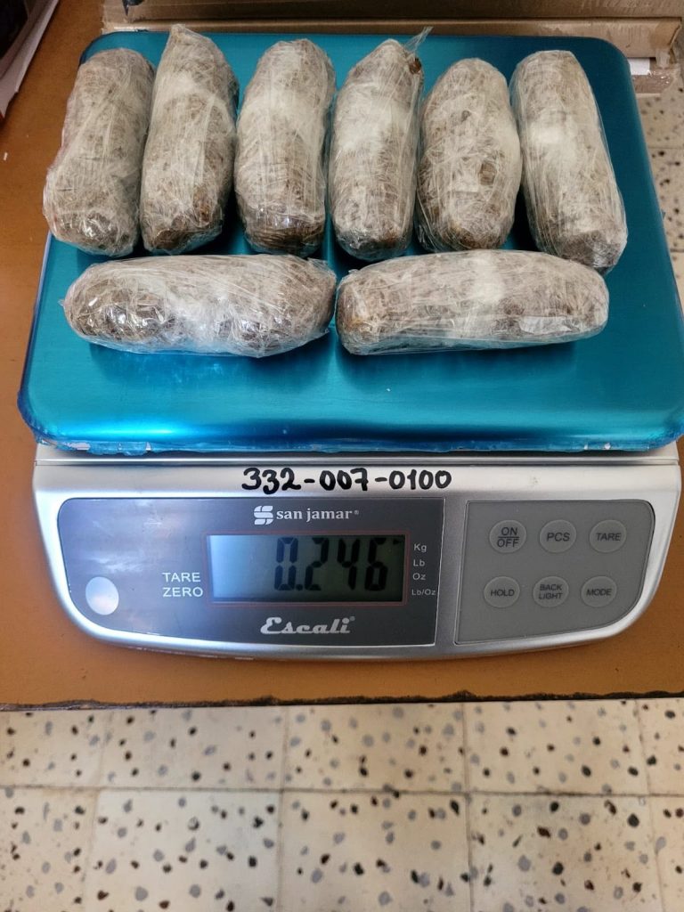 Agentes K9 y antinarcóticos capturan a sujeto con marihuana y cocaína